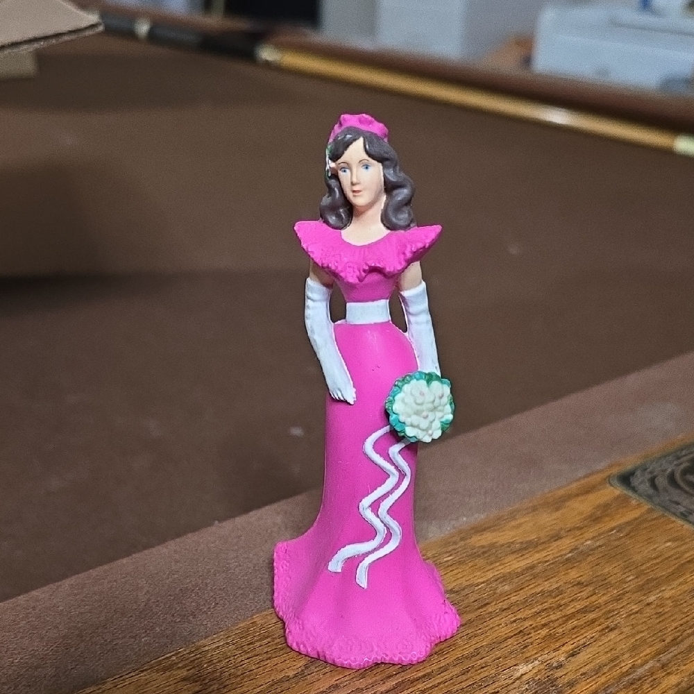 Pink Figurine with Bouquet